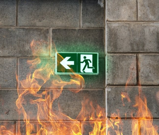 Fire Exit lights in Qatar